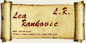Lea Ranković vizit kartica